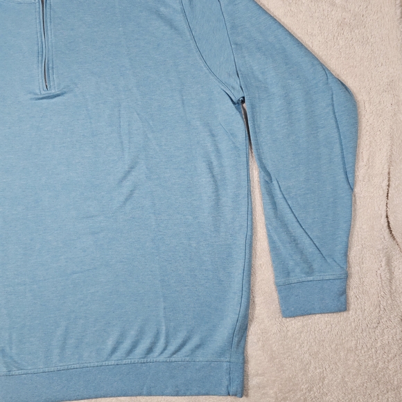 Men's Light Blue Quarter-Zip Sweater - Picture 6 of 15